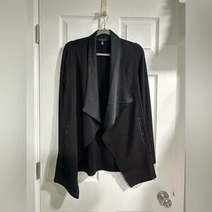 White House Black Market Black Women's Jacket with Satin Trim